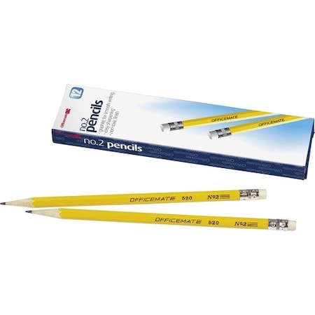 Officemate Internatnl PENCIL, WDCASE, #2, LATEX FREE, 12PK OIC66520